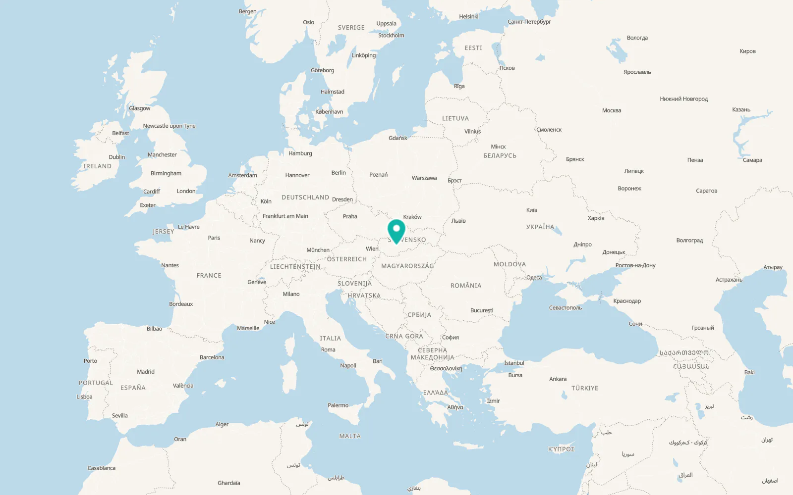 Map of Tlmače
