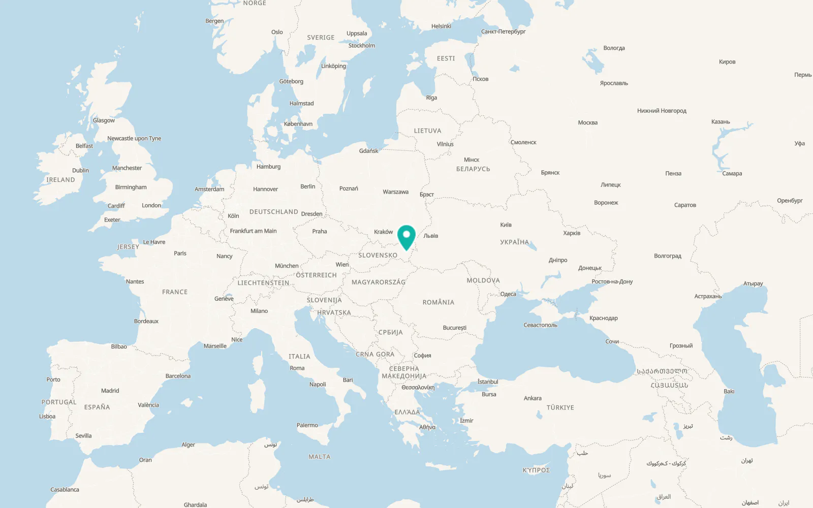 Map of Trnava pri Laborci