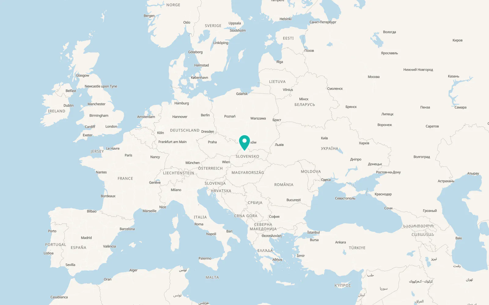 Map of Turany