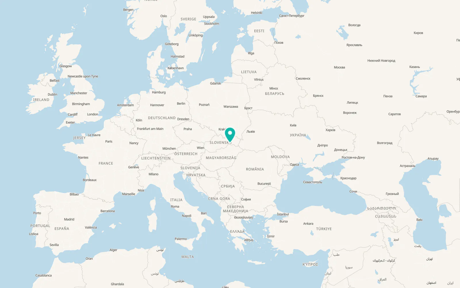 Map of Turňa nad Bodvou
