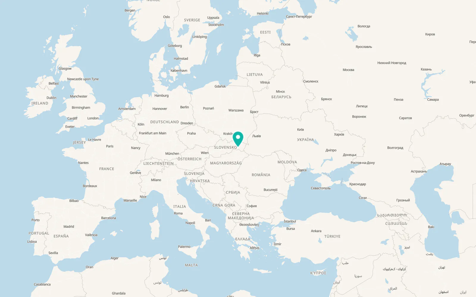 Map of Valaliky