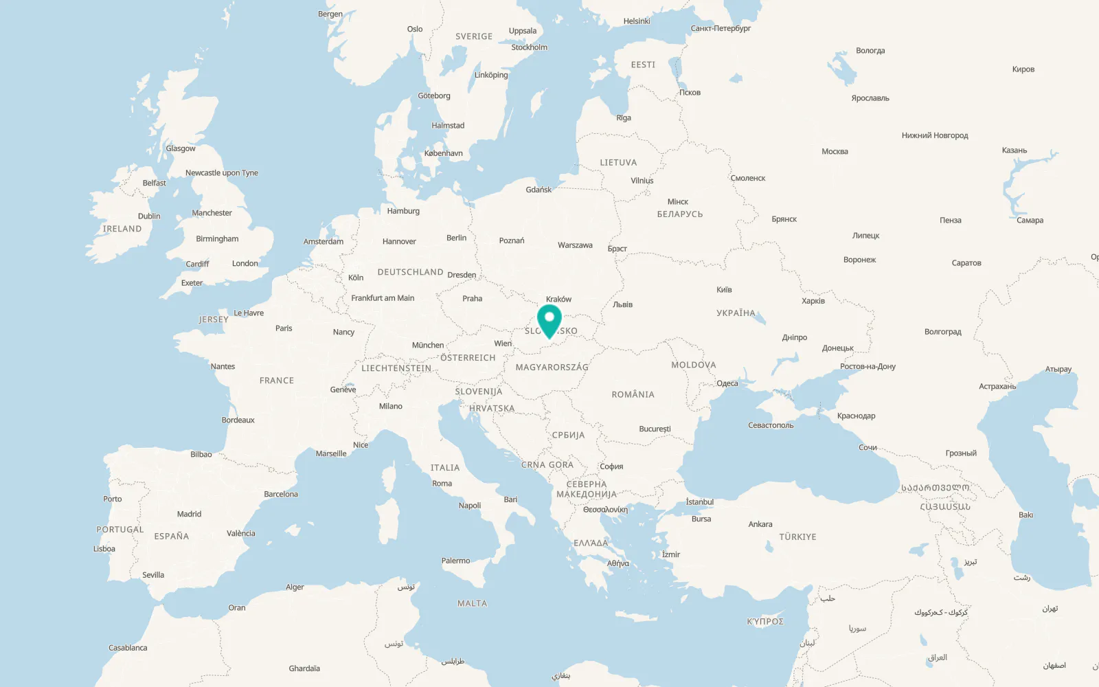 Map of Veľký Krtíš