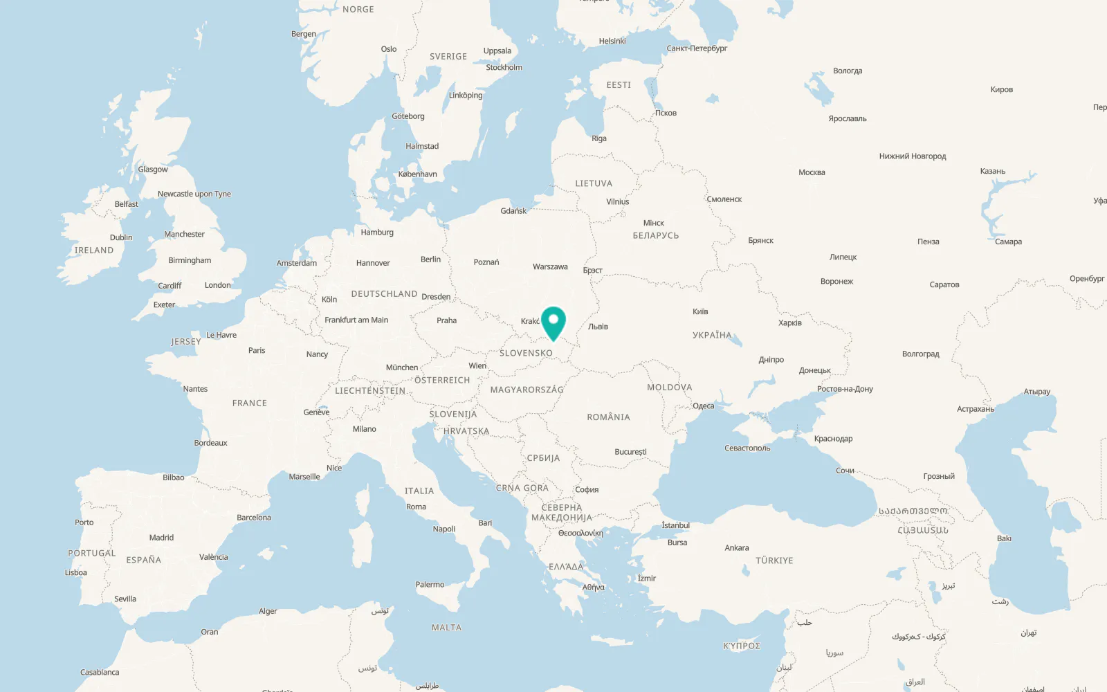 Map of Veľký Šariš