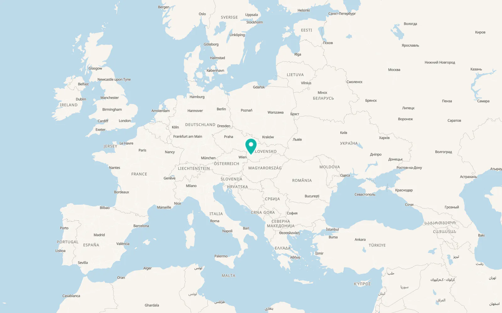 Map of Voderady