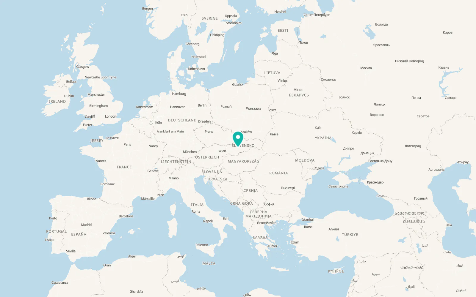Map of Voznica