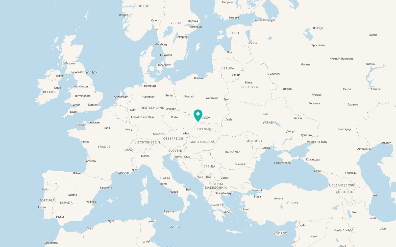 Map of Vysoká nad Kysucou