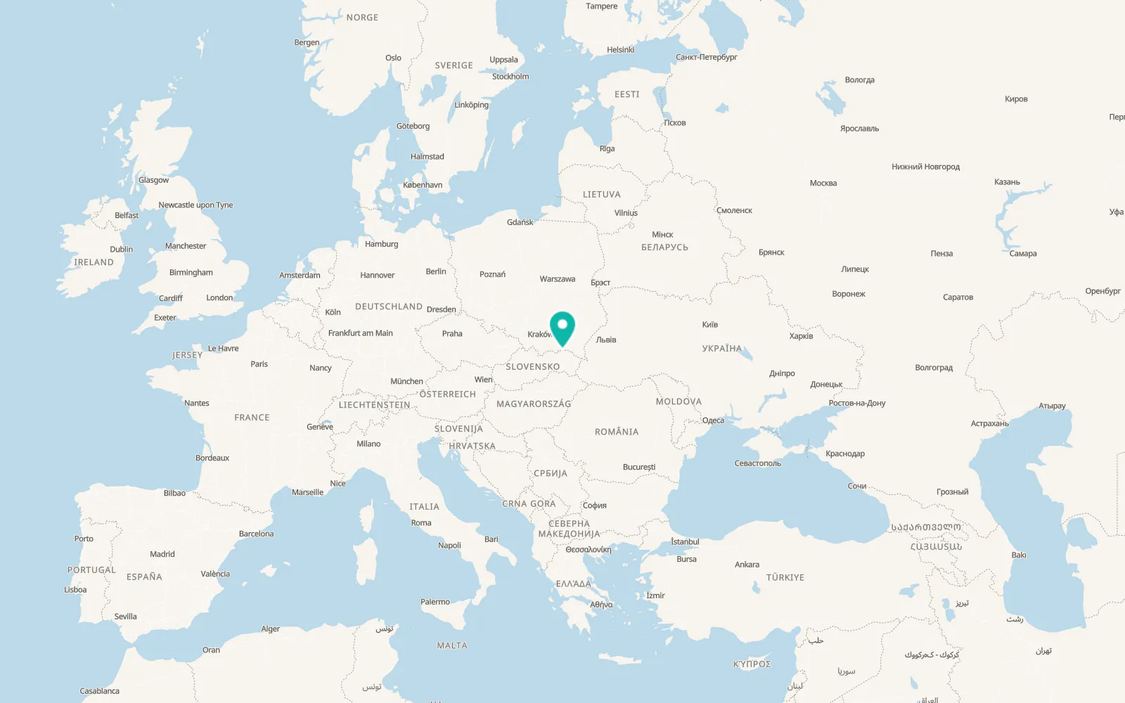 Map of Zborov