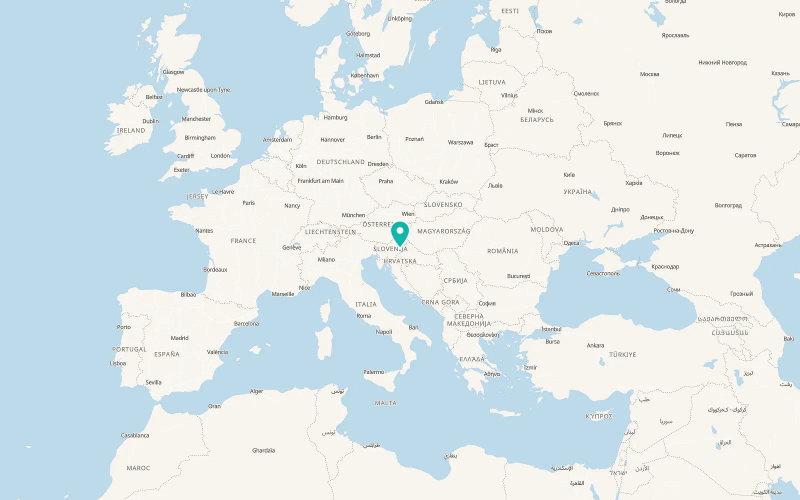 Map of Bistrica ob Sotli