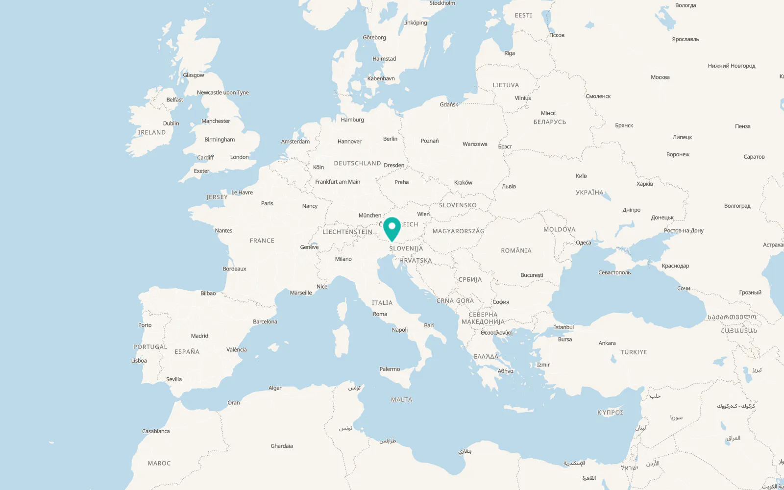 Map of Bovec