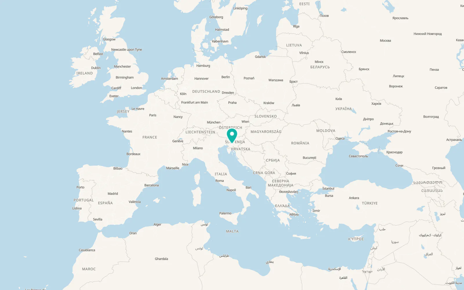 Map of Cerknica