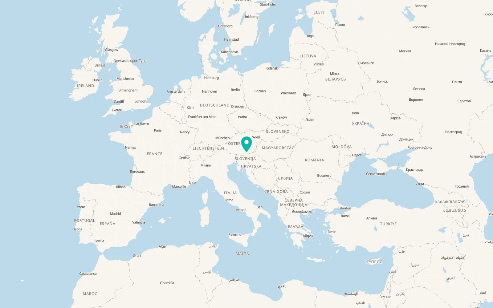 Map of Črneče