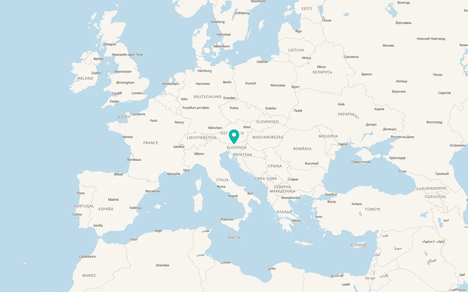 Map of Hotemaže