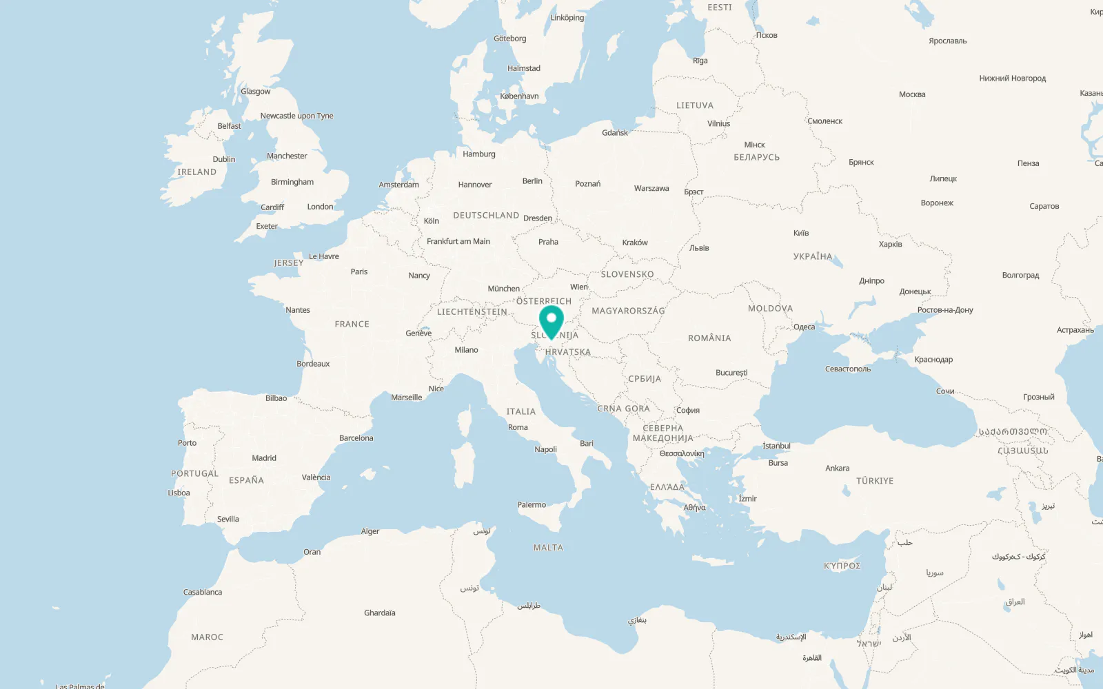 Map of Hrib-Loški Potok