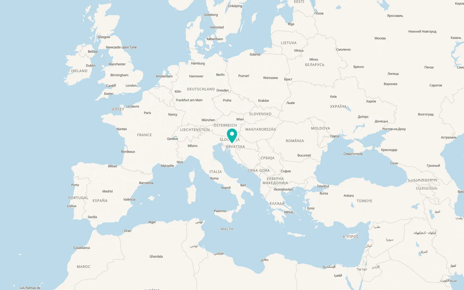 Map of Kanižarica