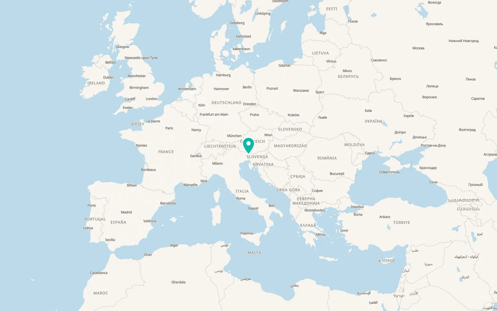 Map of Kobarid