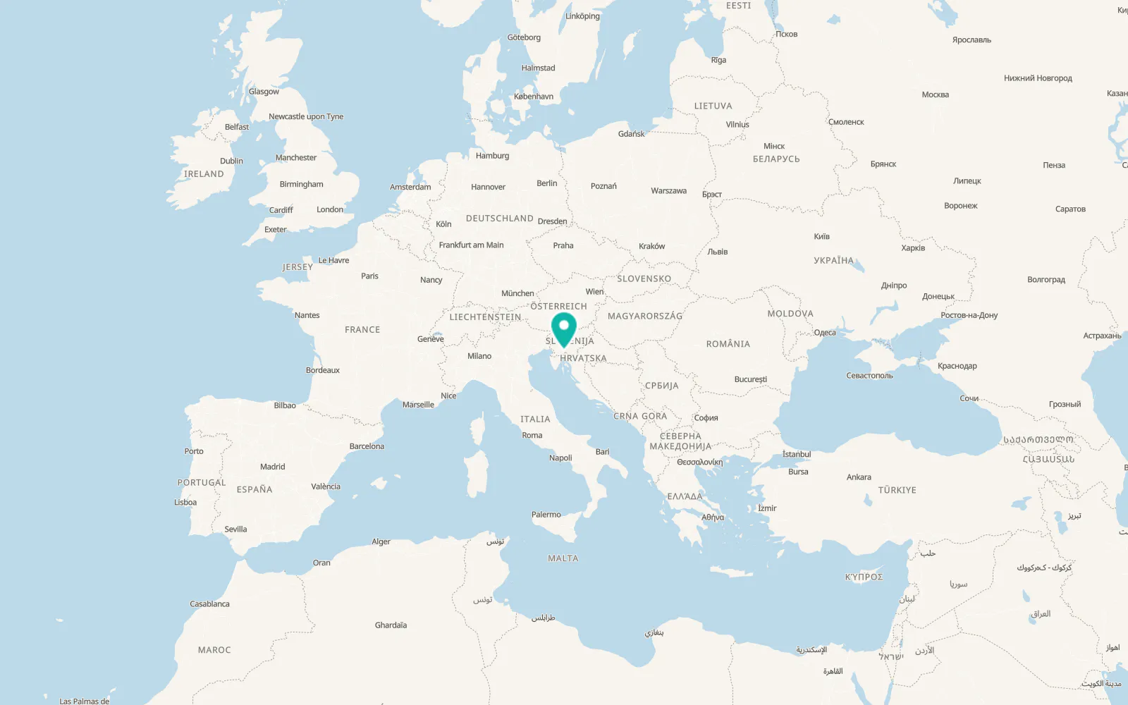 Map of Leskova Dolina