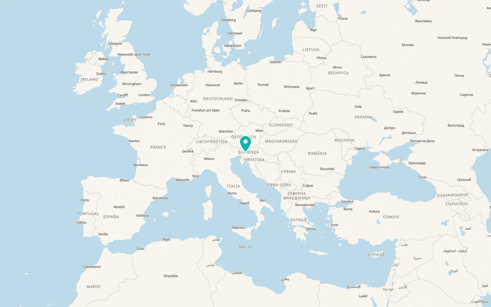 Map of Notranje Gorice