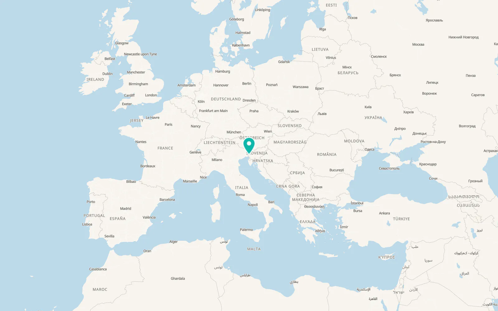 Map of Prvačina