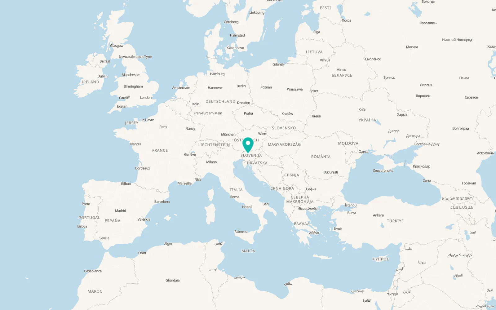 Map of Reteče