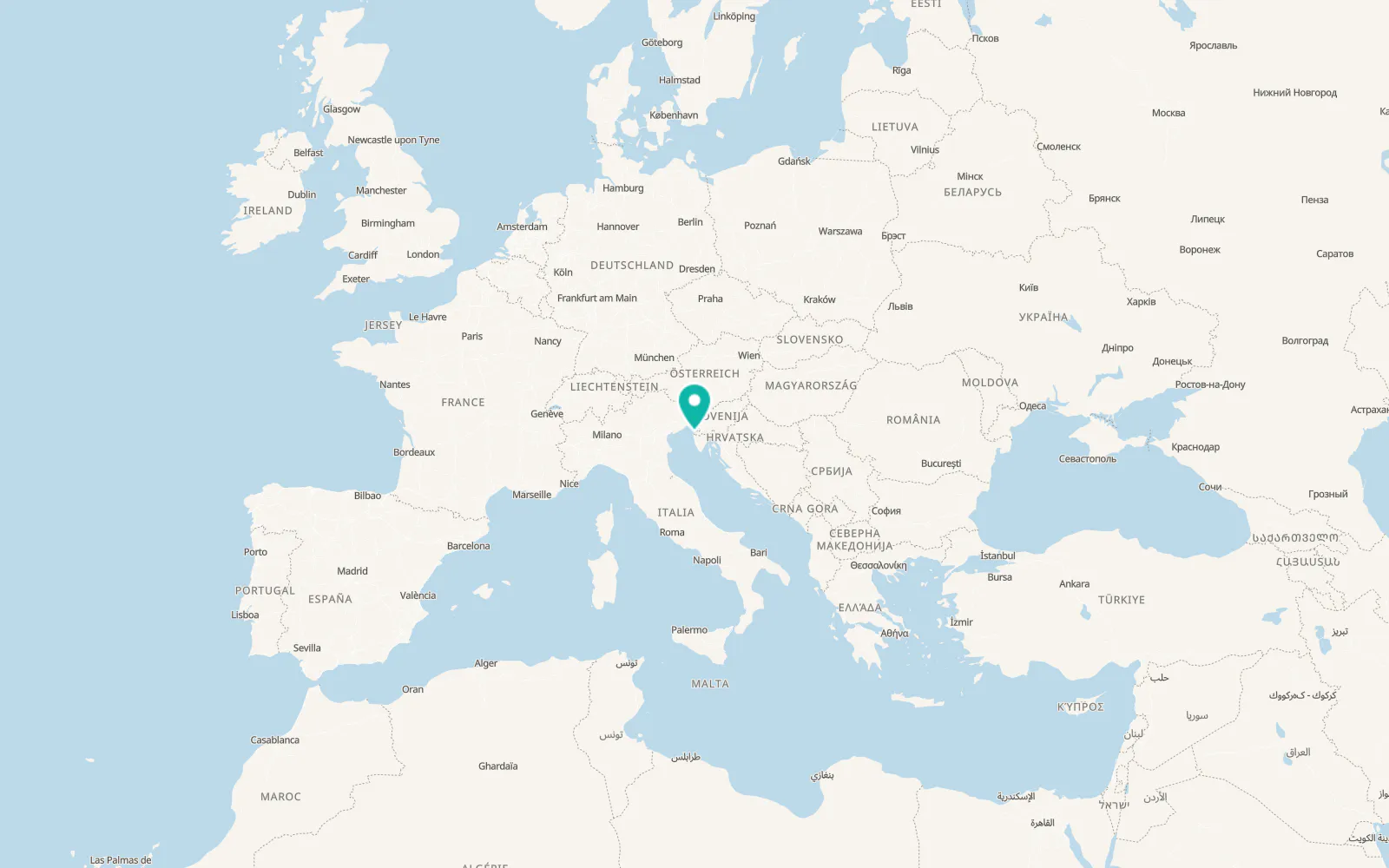 Map of Seča