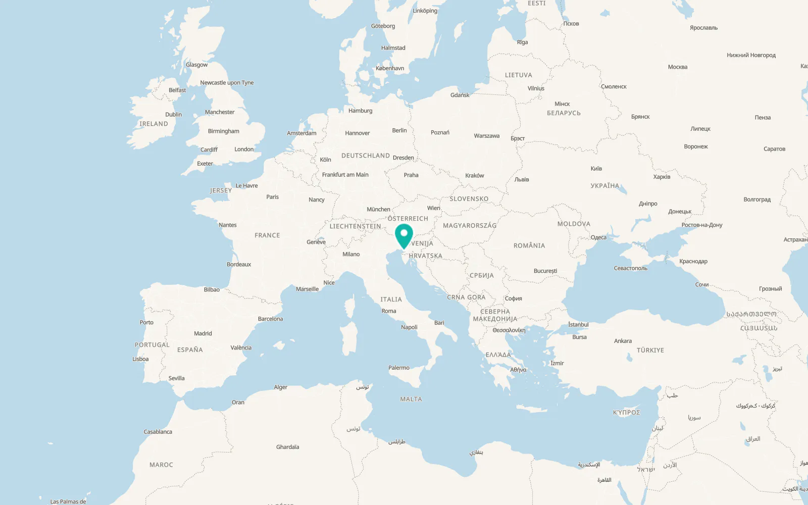 Map of Spodnje Škofije