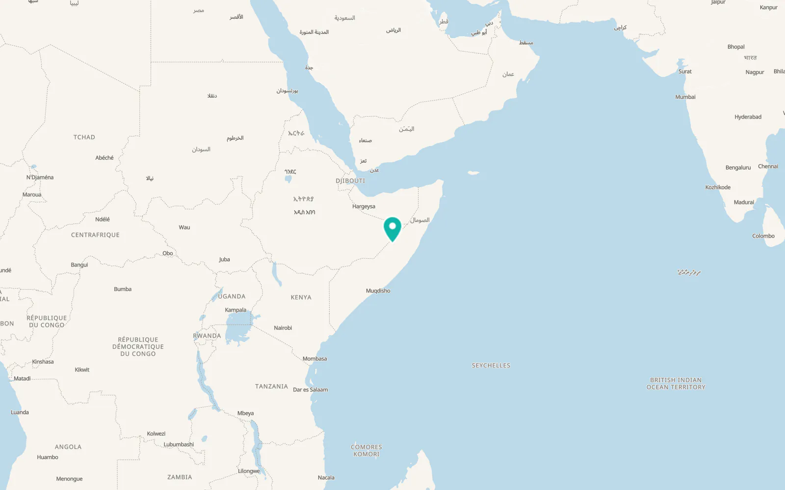 Map of Adado