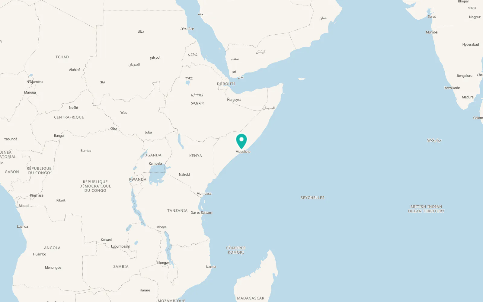 Map of Afgooye