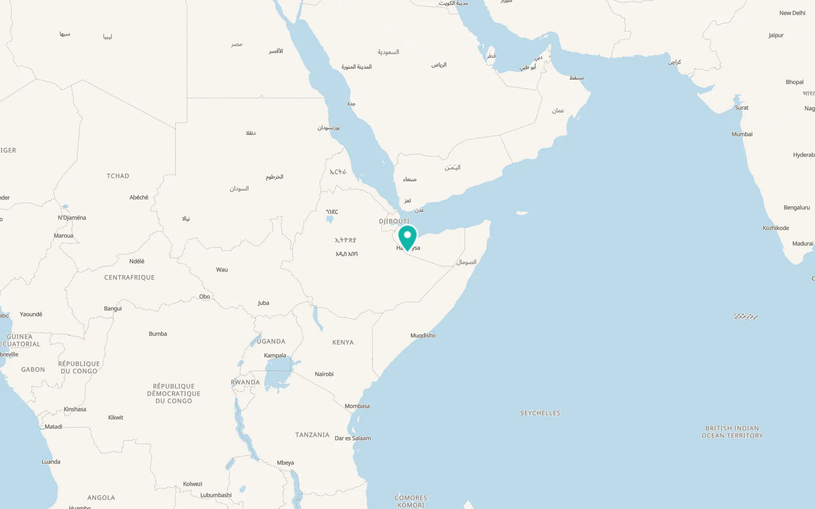 Map of Baligubadle