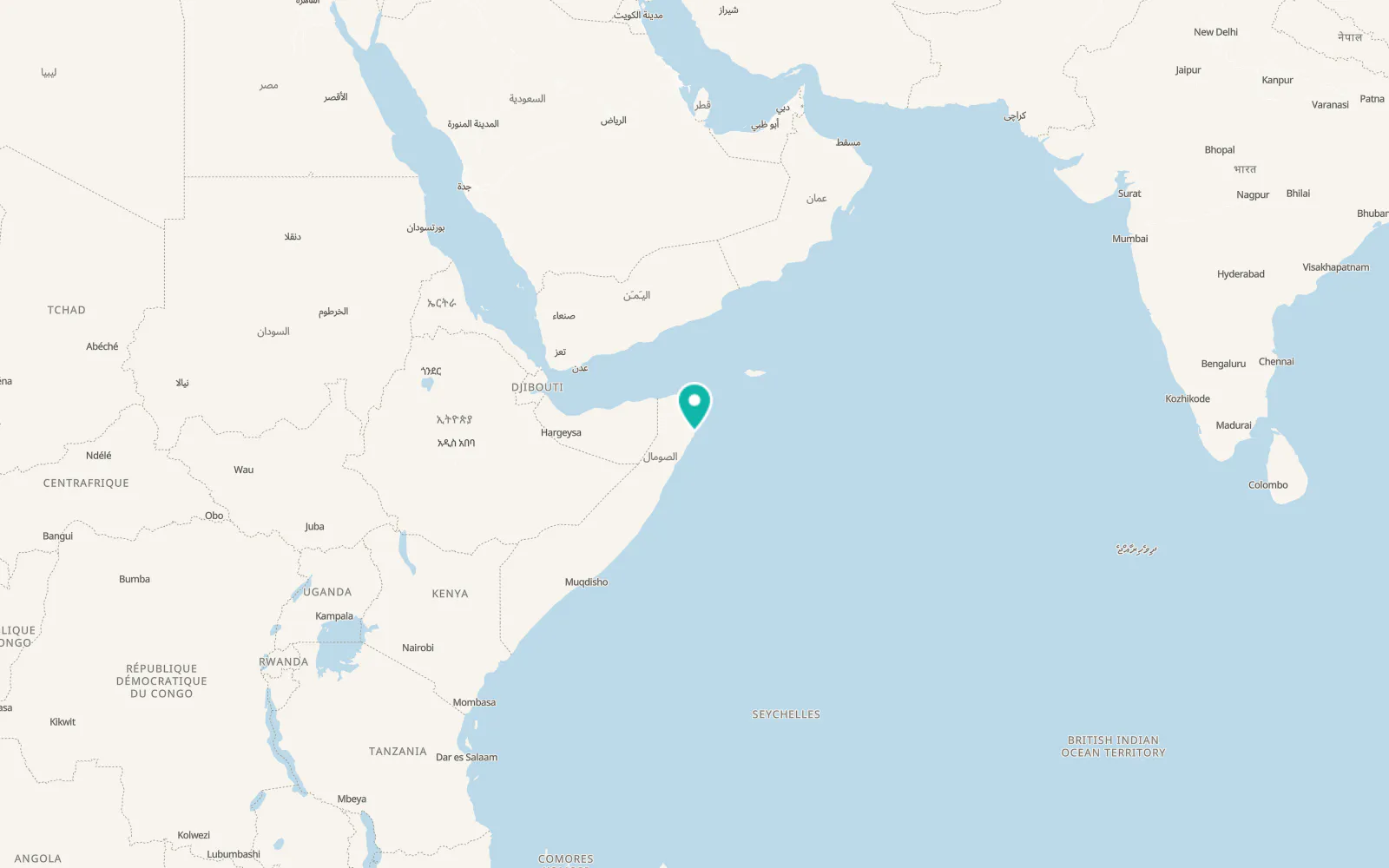Map of Bandarbeyla