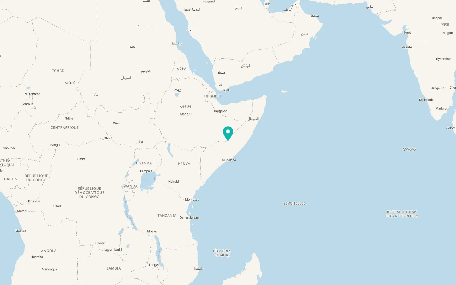 Map of Beledweyne