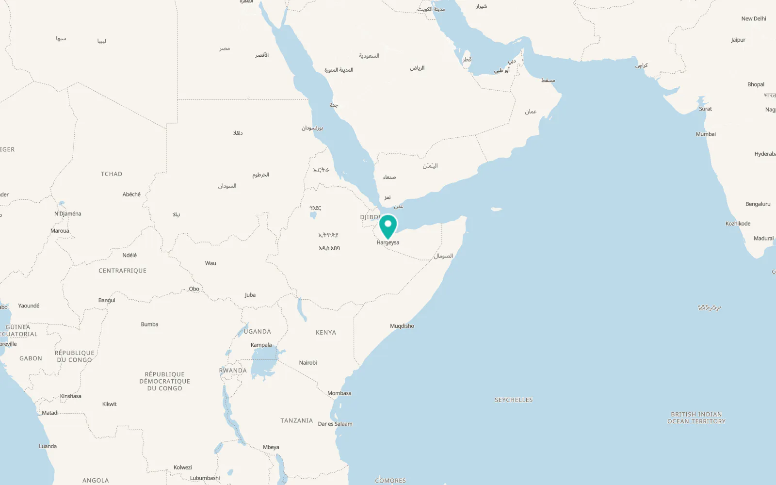 Map of Hargeysa