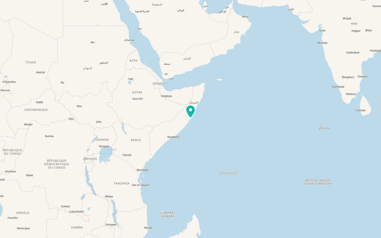 Map of Hobyo