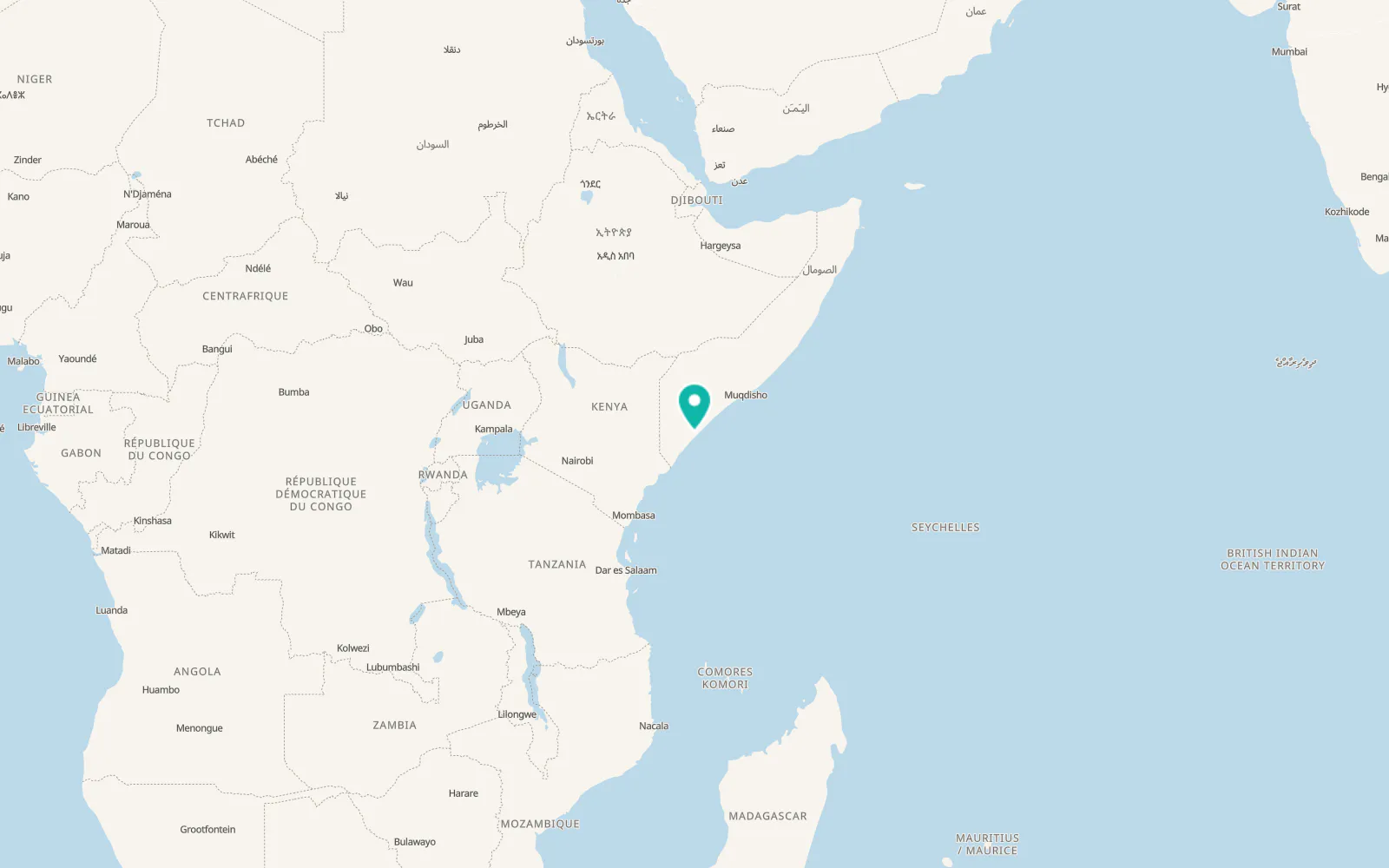 Map of Jamaame
