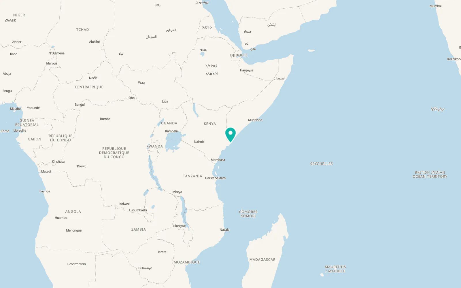 Map of Kaambooni