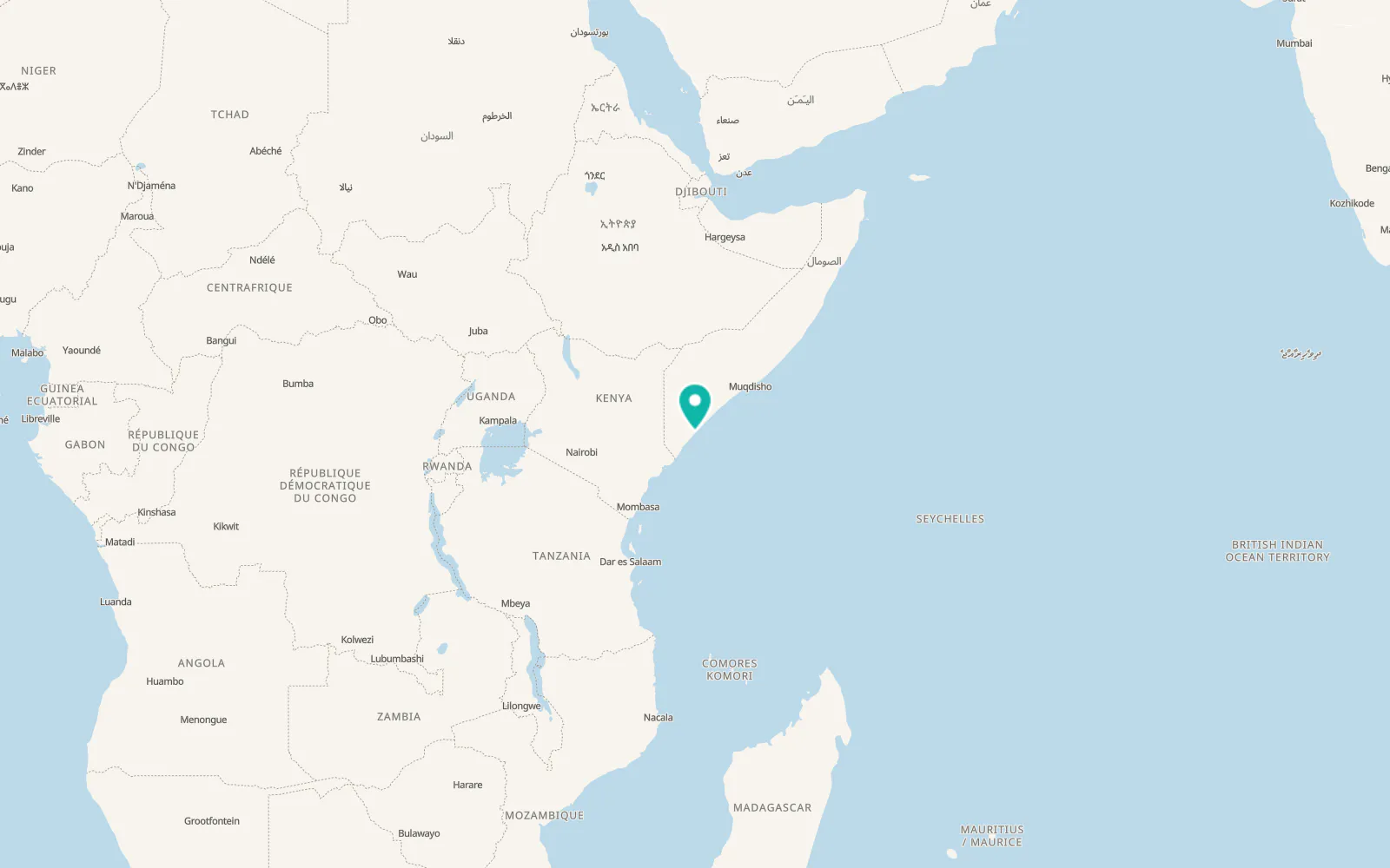 Map of Kismayo