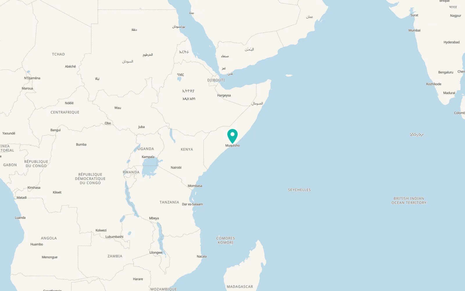 Map of Mogadishu