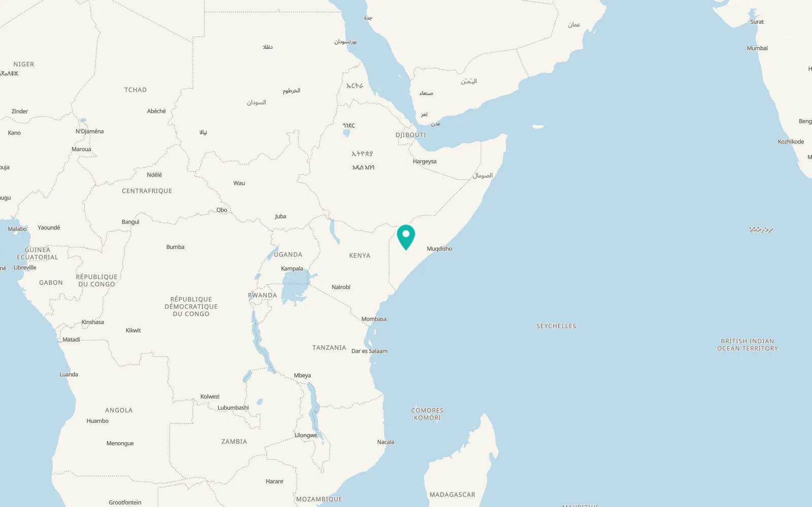 Map of Saacow