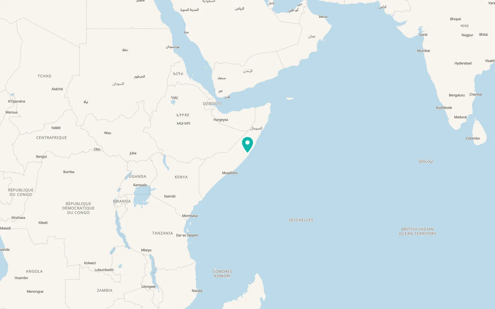 Map of Xarardheere