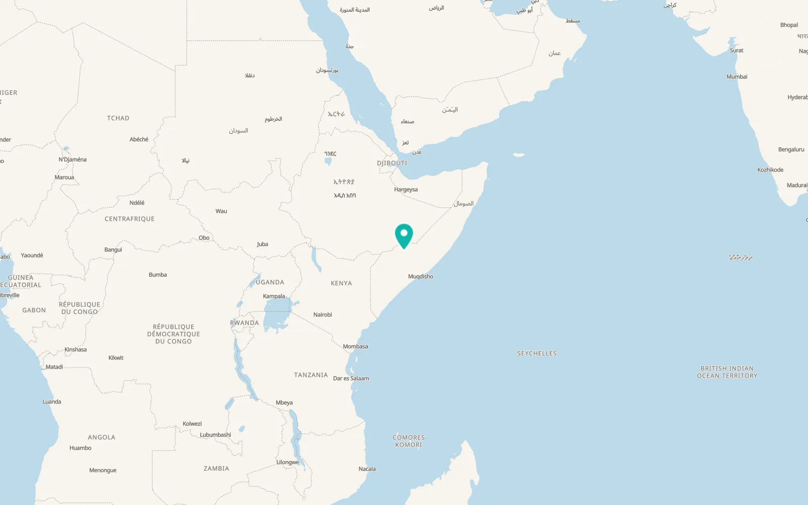 Map of Xuddur