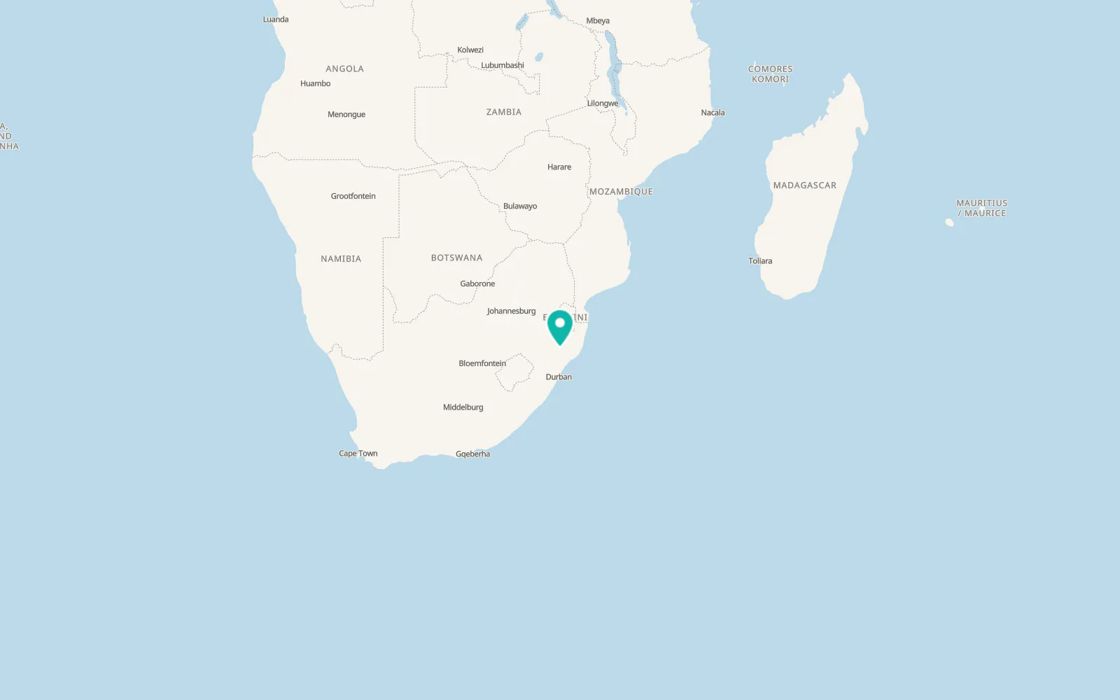 Map of Babanango