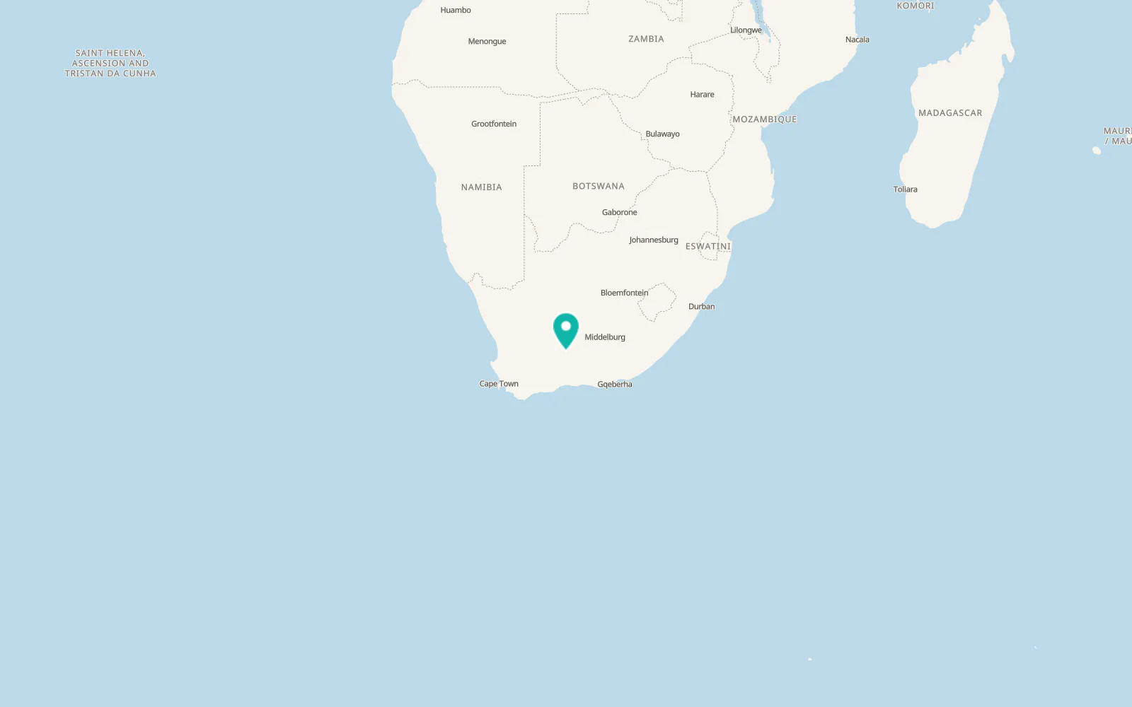 Map of Beaufort West