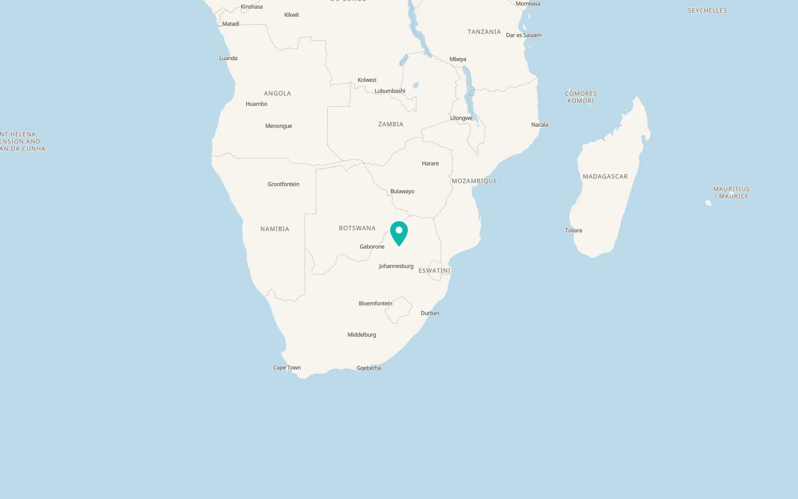 Map of Bela Bela