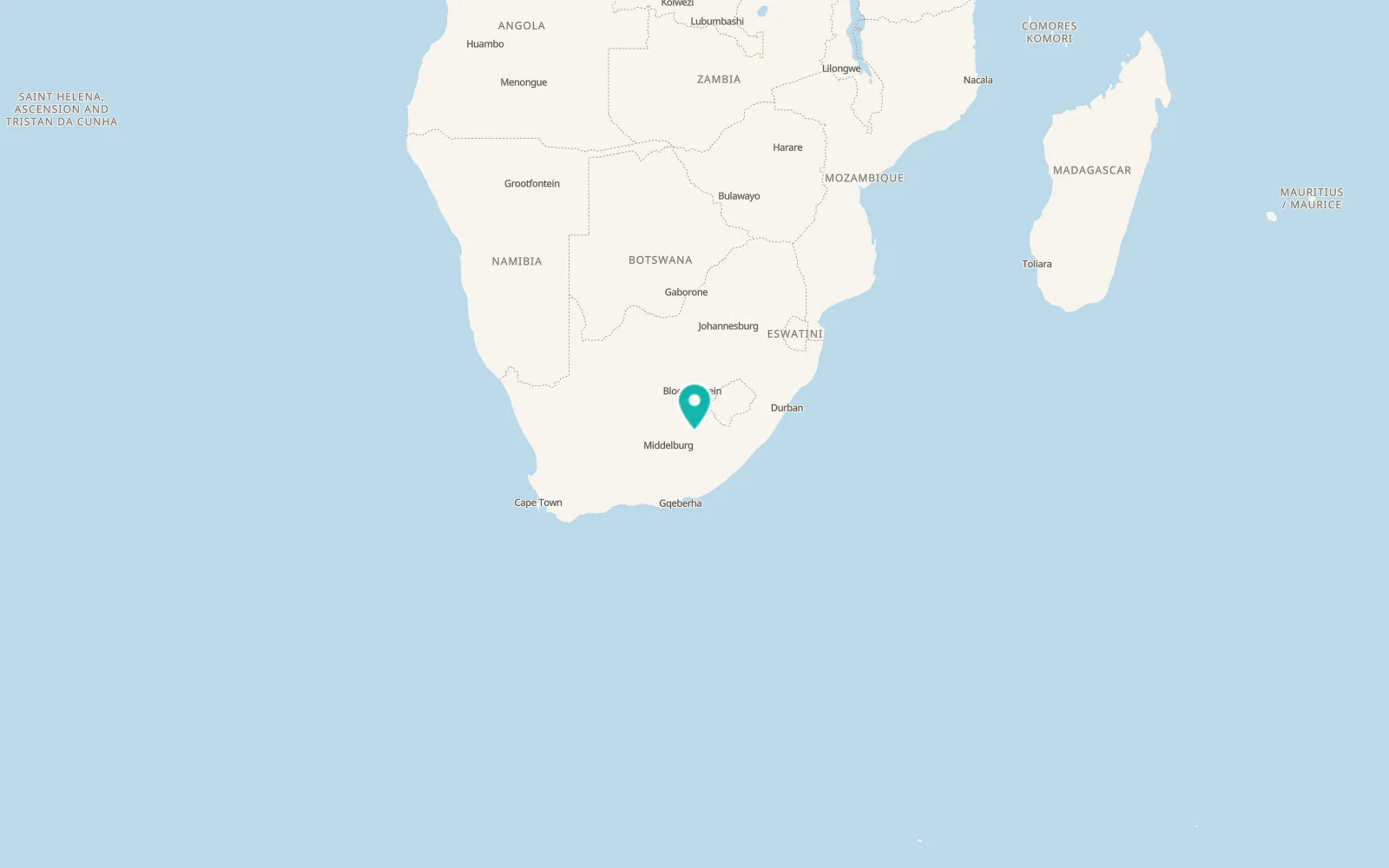 Map of Burgersdorp