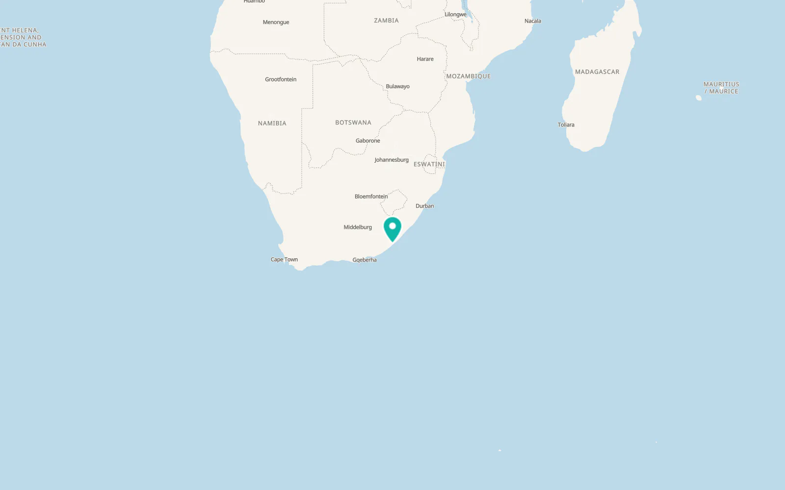 Map of Cintsa Mouth West