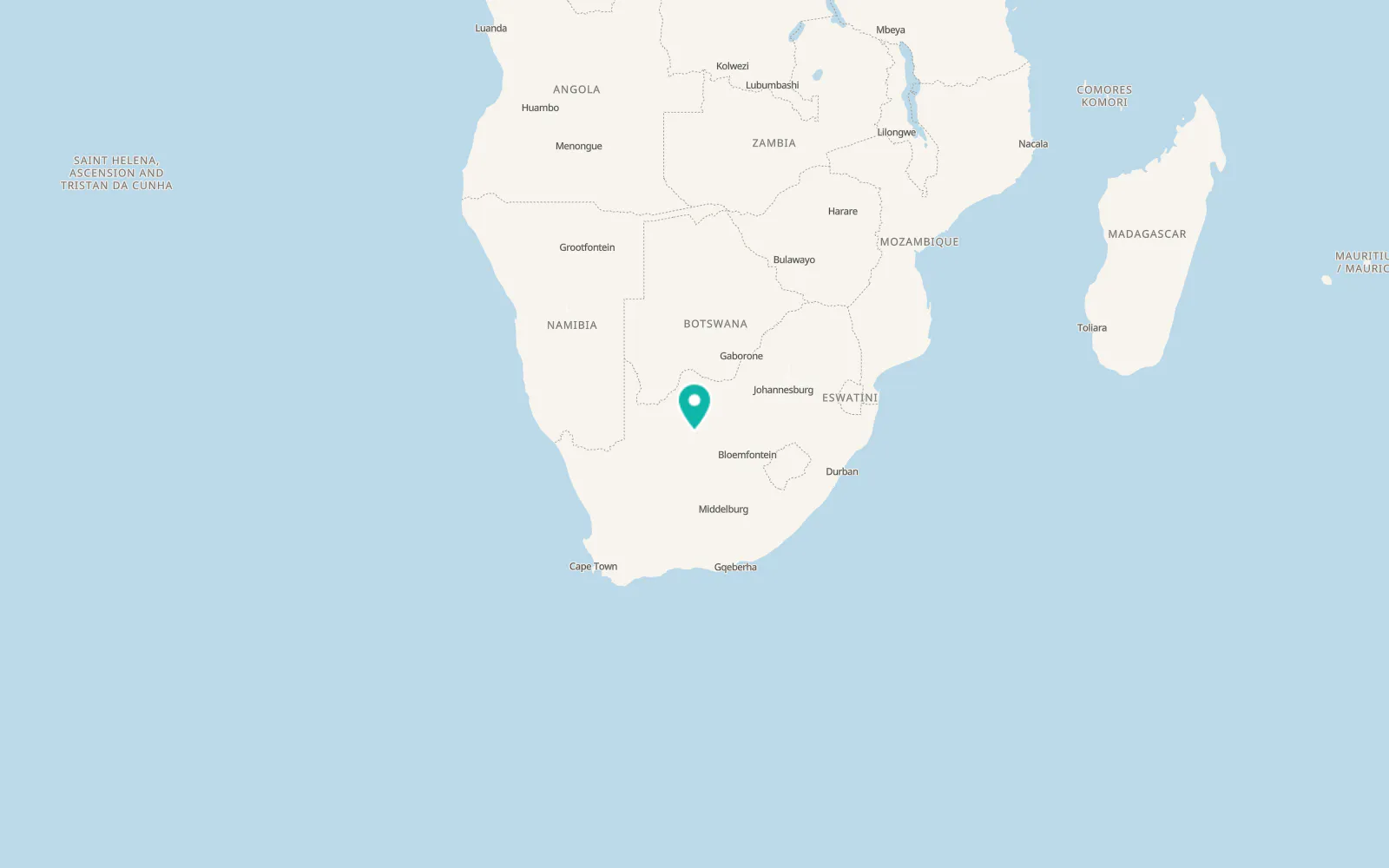 Map of Daniëlskuil