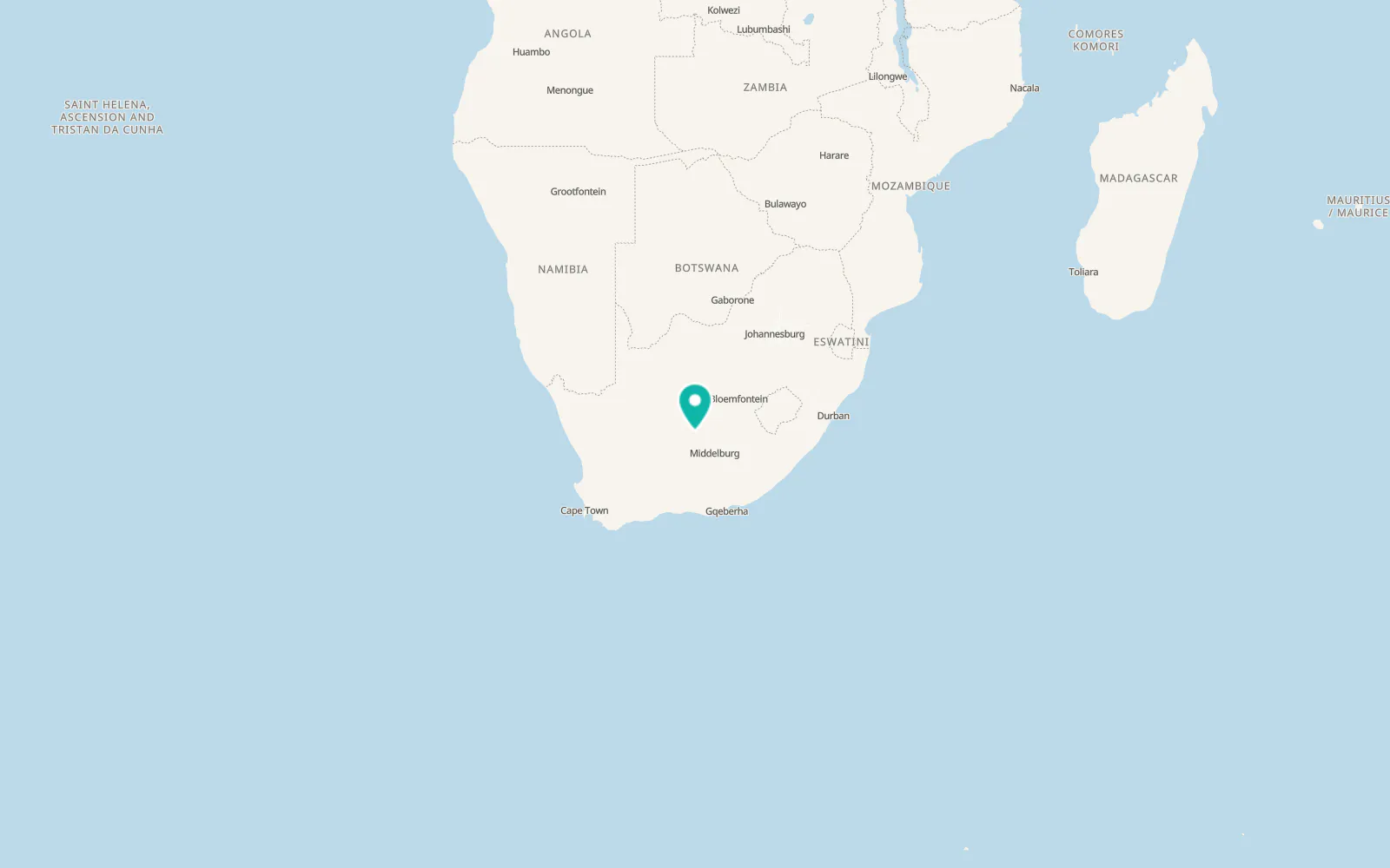 Map of De Aar