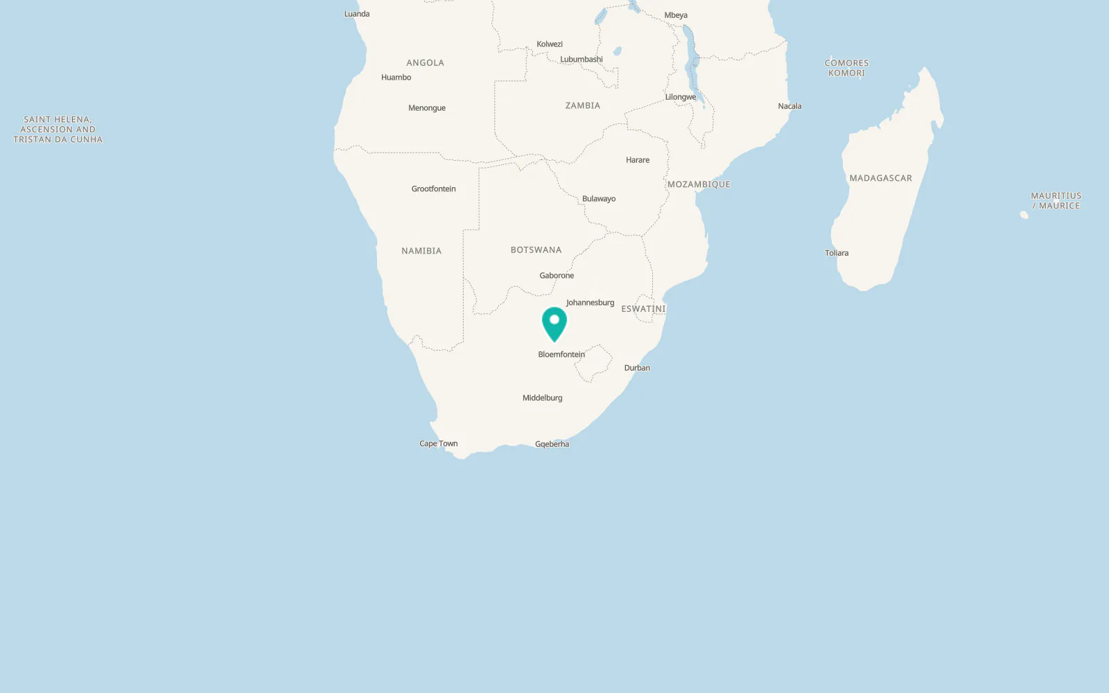 Map of Dealesville