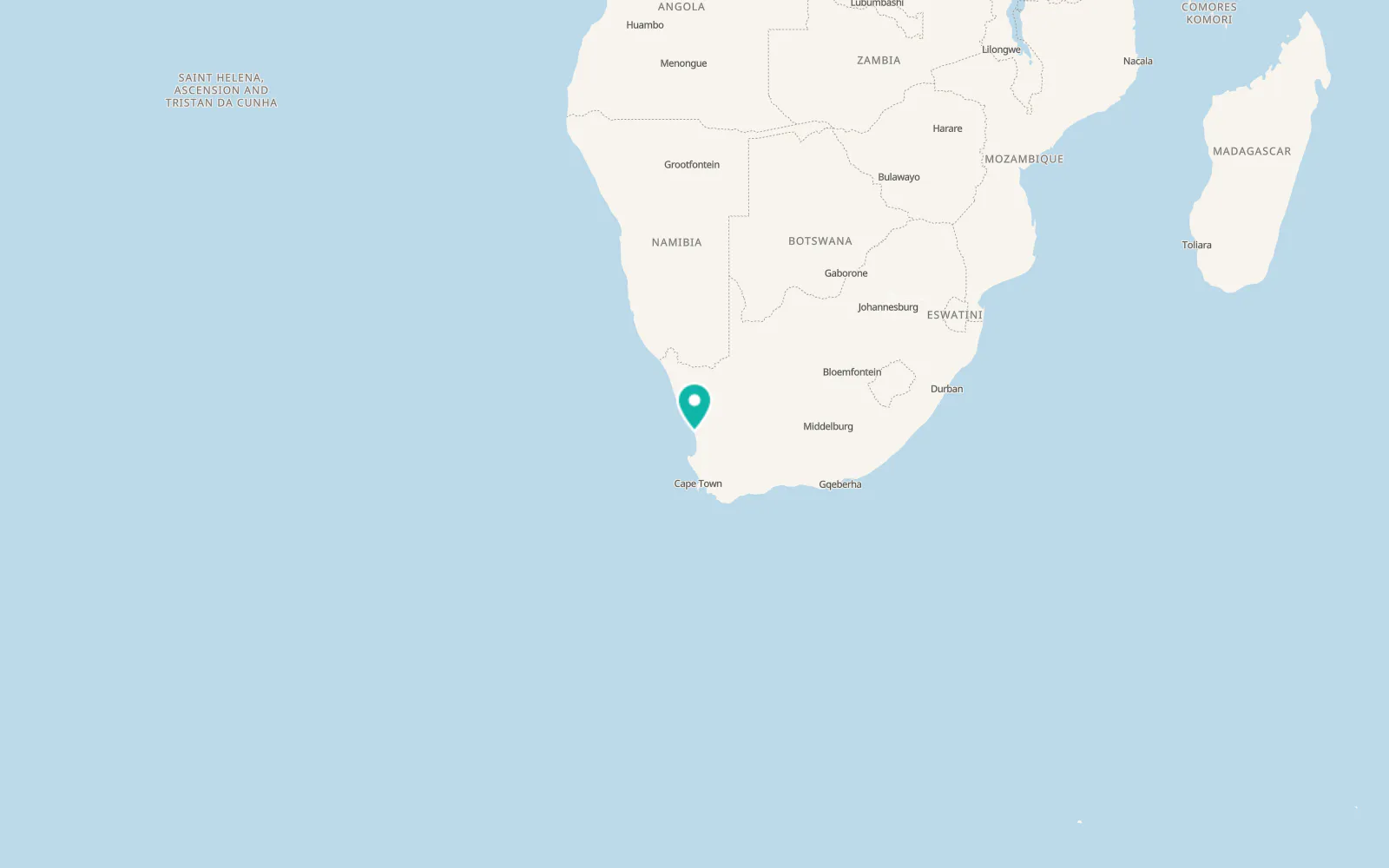 Map of Doringbaai