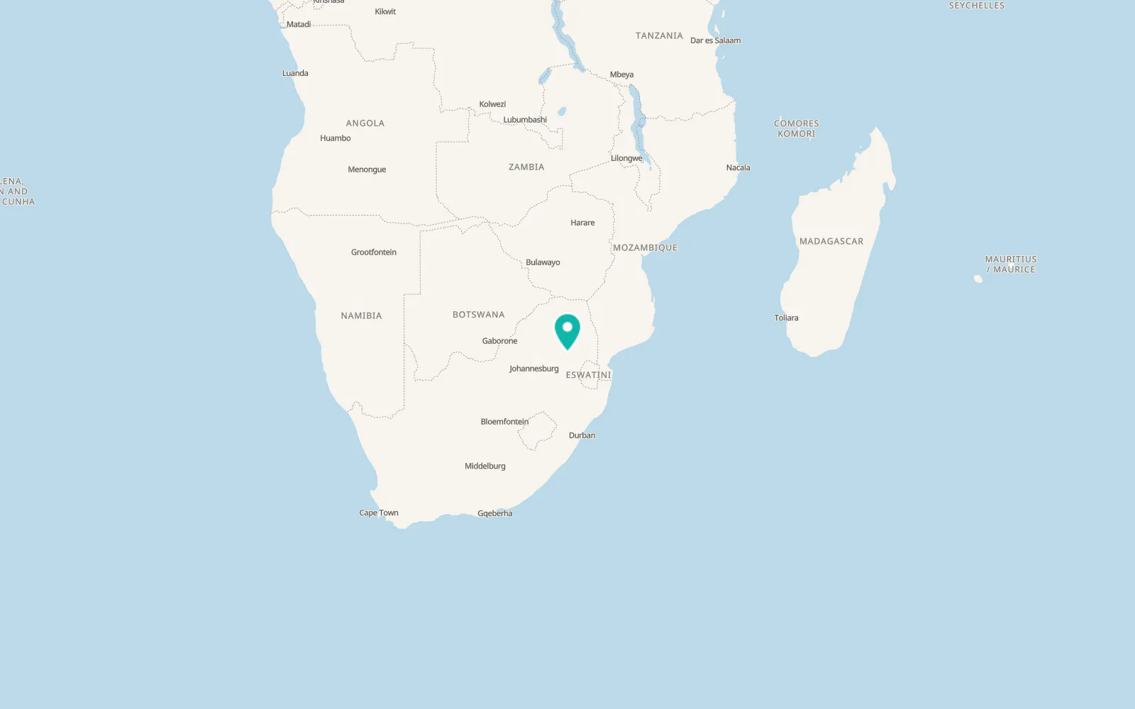 Map of Dullstroom