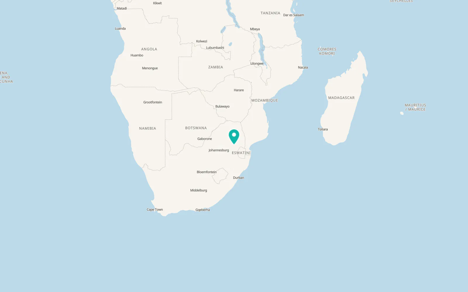 Map of Emgwenya